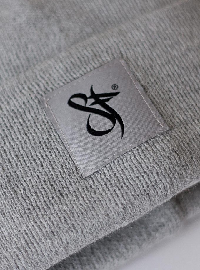 Standfor Tag Beanie Hat light grey