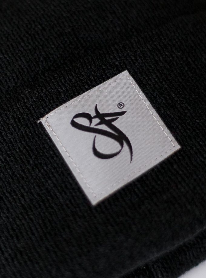 SF Tag Beanie Hat Black