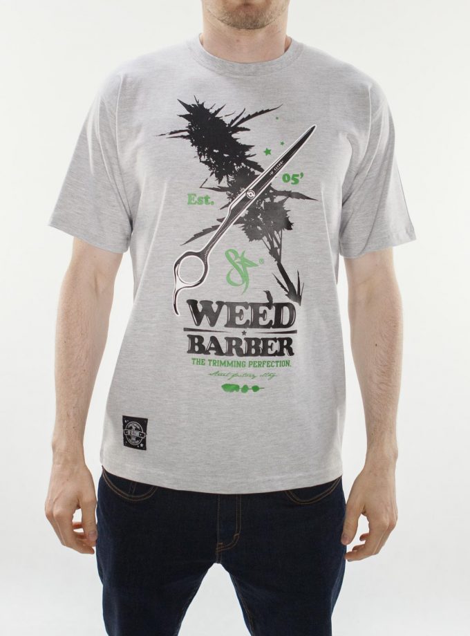 Weed Barber Tee Sports Grey