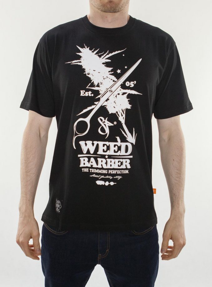 Weed Barber Tee Black