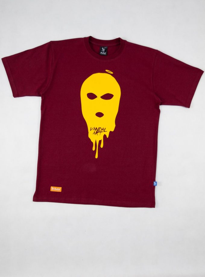 Angel Balaclava Mask Tee Burgundy