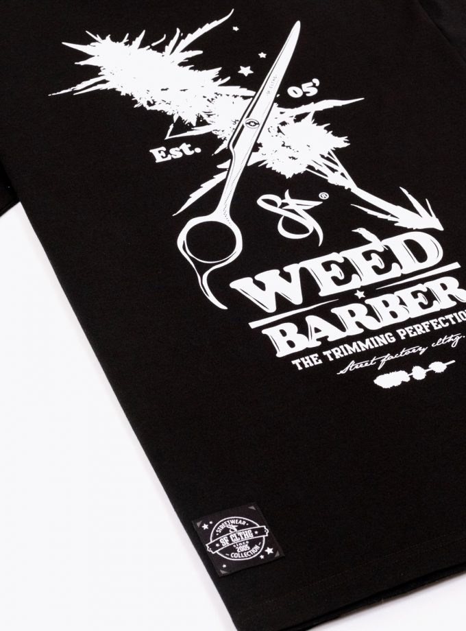 Weed Barber Tee Black