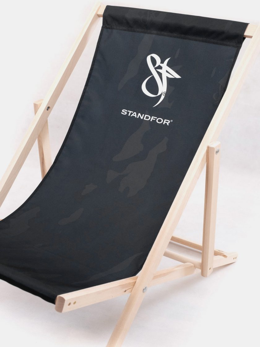 Wooden Garden Chair Design details-Black Platan Camo Pattern