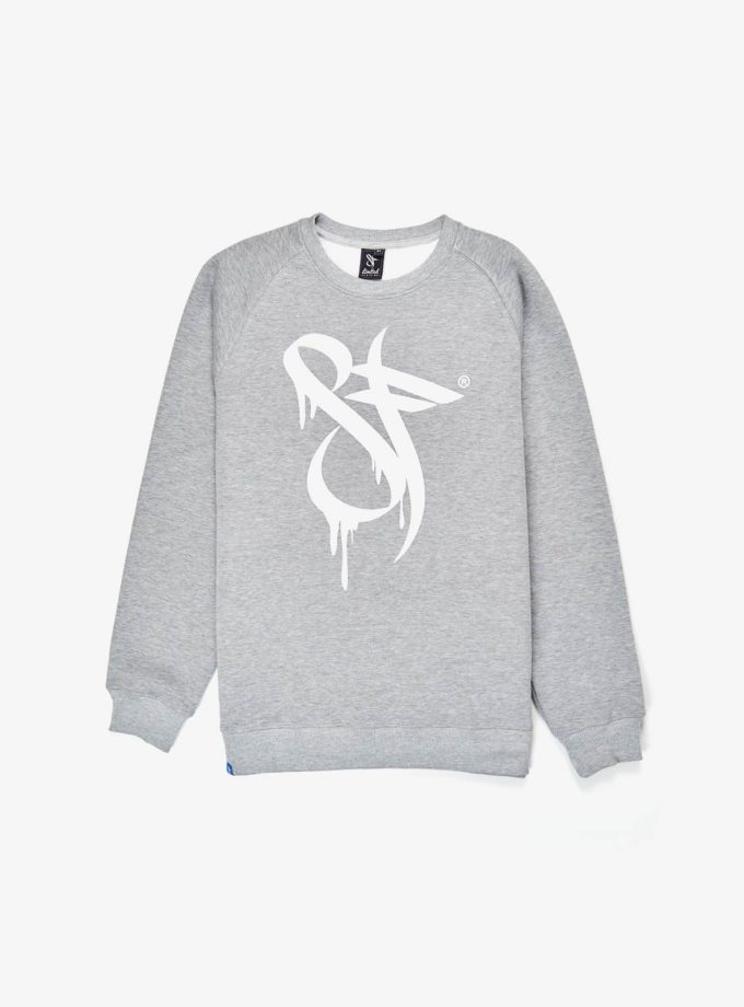 Standfor Drips Sweatshirt grey- logo design to the front