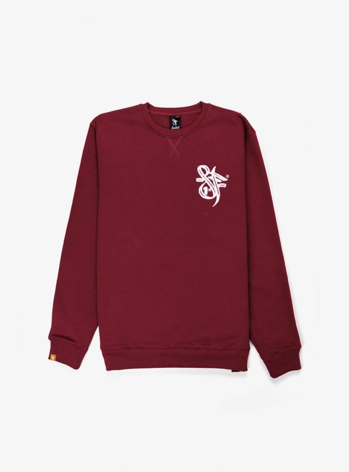 SF Brand Sweatshirt Burgundy, soft and tick Cotton