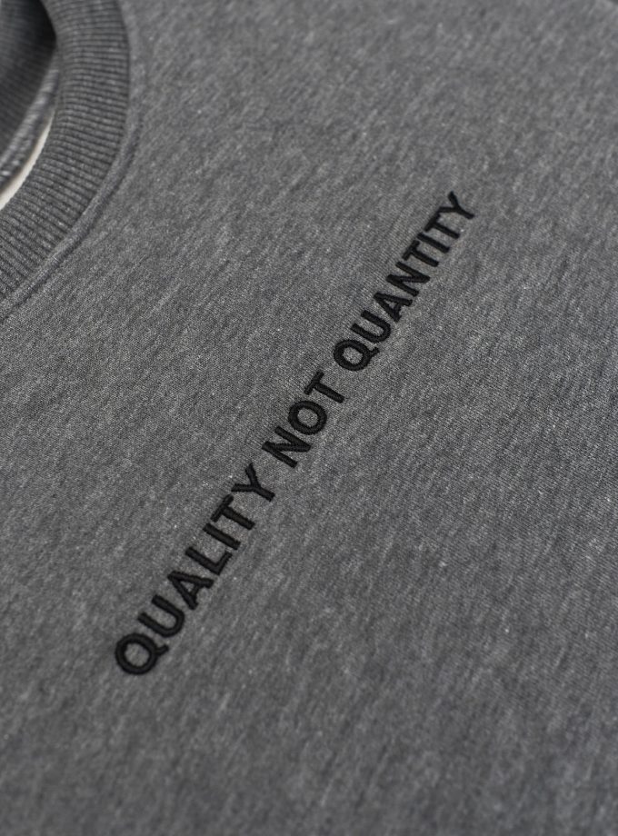 Quality Not Quantity Sweatshirt Melange Grey