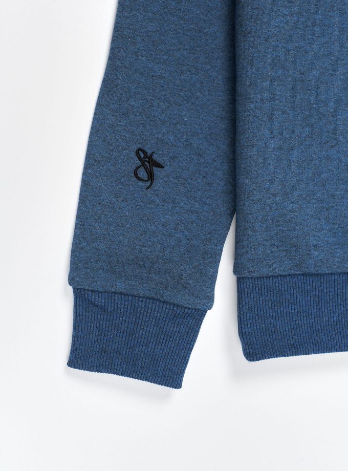 Quality Not Quantity Sweatshirt Melange Blue