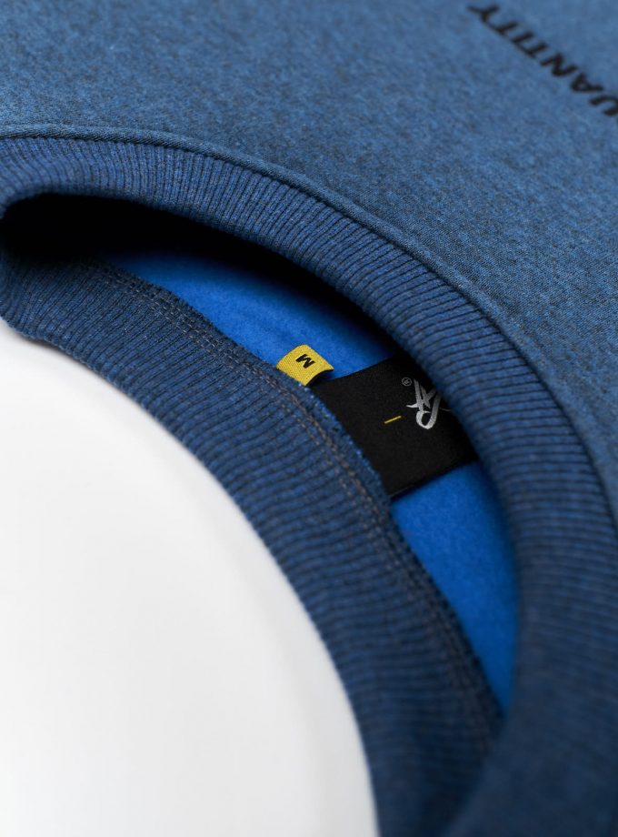 Quality Not Quantity Sweatshirt Melange Blue