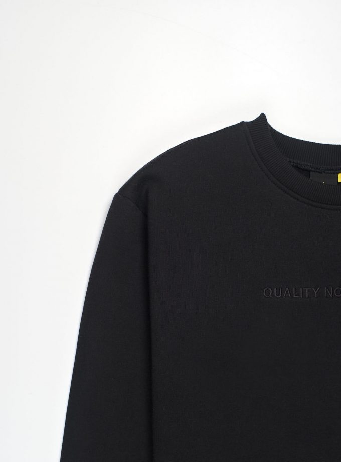 Quality Not Quantity Sweatshirt Black