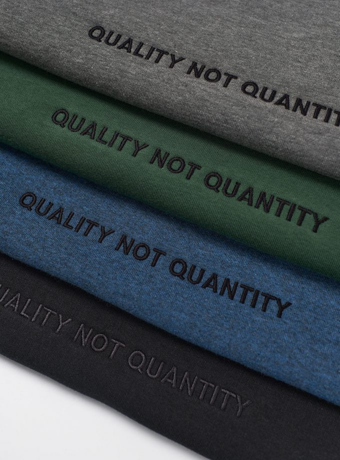Quality Not Quantity Sweatshirt Melange Grey