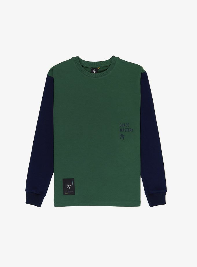 Chase MAstery Mixed Longsleeve Dusk Green- With Blue pacific sleeves