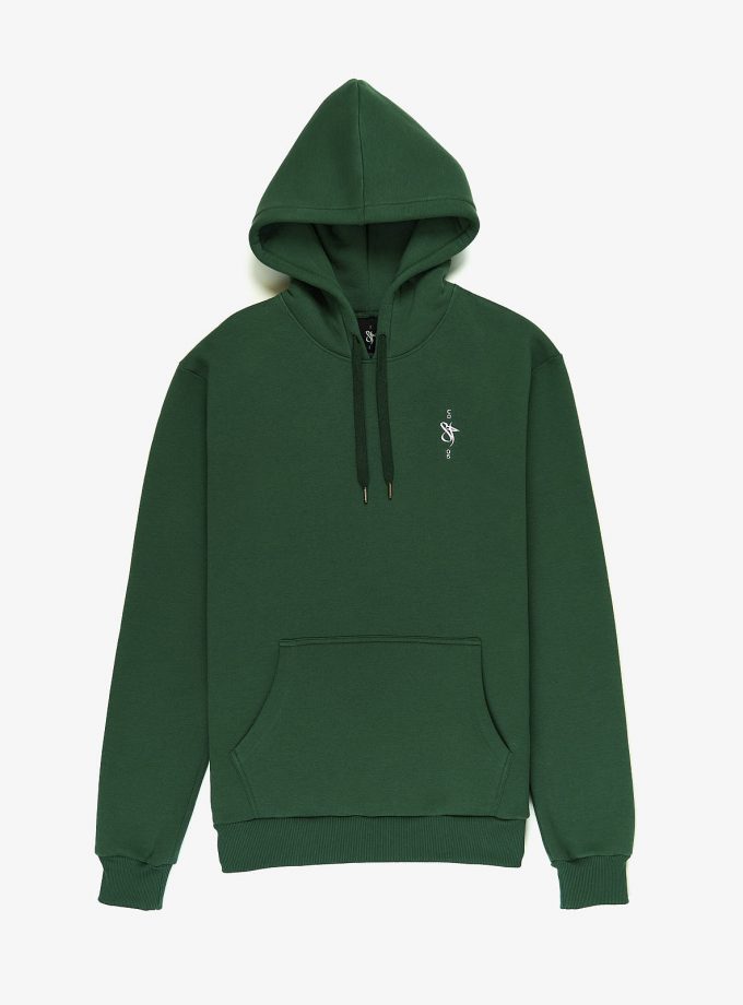 SF Crew Emblem Hoodie Dusk Green